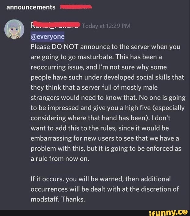 Announcements @everyone Please DO NOT announce to the server when 