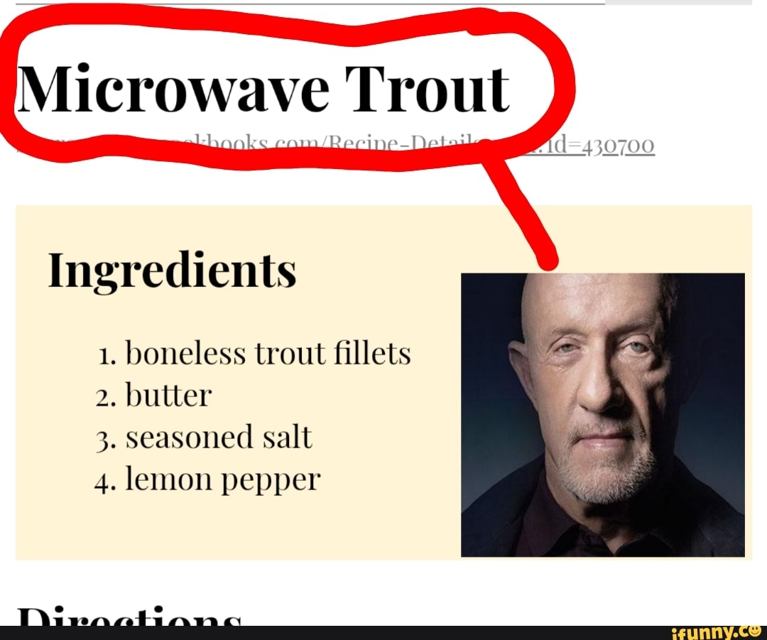 Microwave Trout com Ingredients 1. boneless trout fillets 2. butter 3