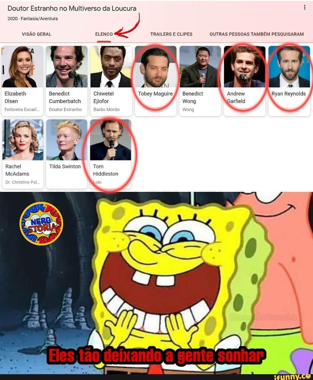 Doutor Estranho no Multiverso da Loucura
2020 -
Fantasia Aventura
VISÃO GERAL ELENCO TRAILERS E CLIPES OUTRAS PESSOAS TAMBÉM PESQUISARAM
EN
Elizabeth Benedict Chiwetel Tobey Maguire Benedict Andrew Ryan Reynolds
Olsen Cumberbatch Ejiofor Wong Garfield
Felticelra Escarl Doutor Estranho Barão Mordo Wong
Rachel Tilda Swinton Tom
McAdams Hiddleston
ao deixando à