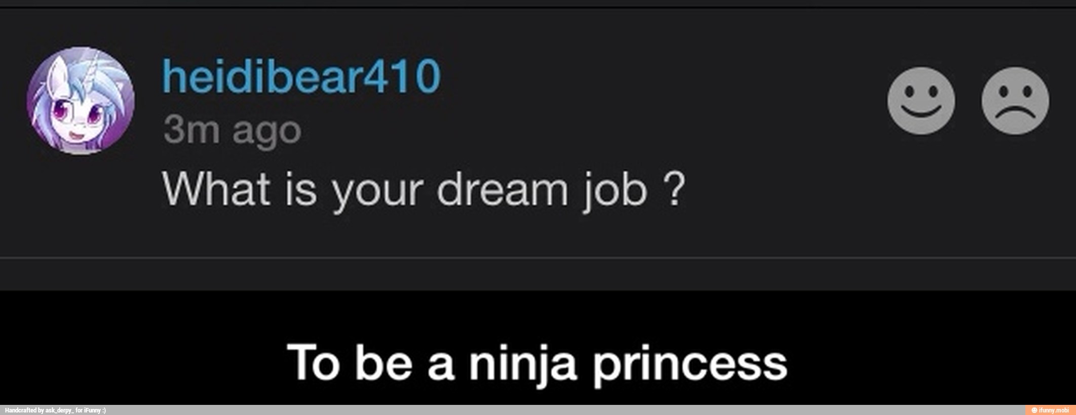 What is your dream job To be a ninja princess - To be a ninja princess