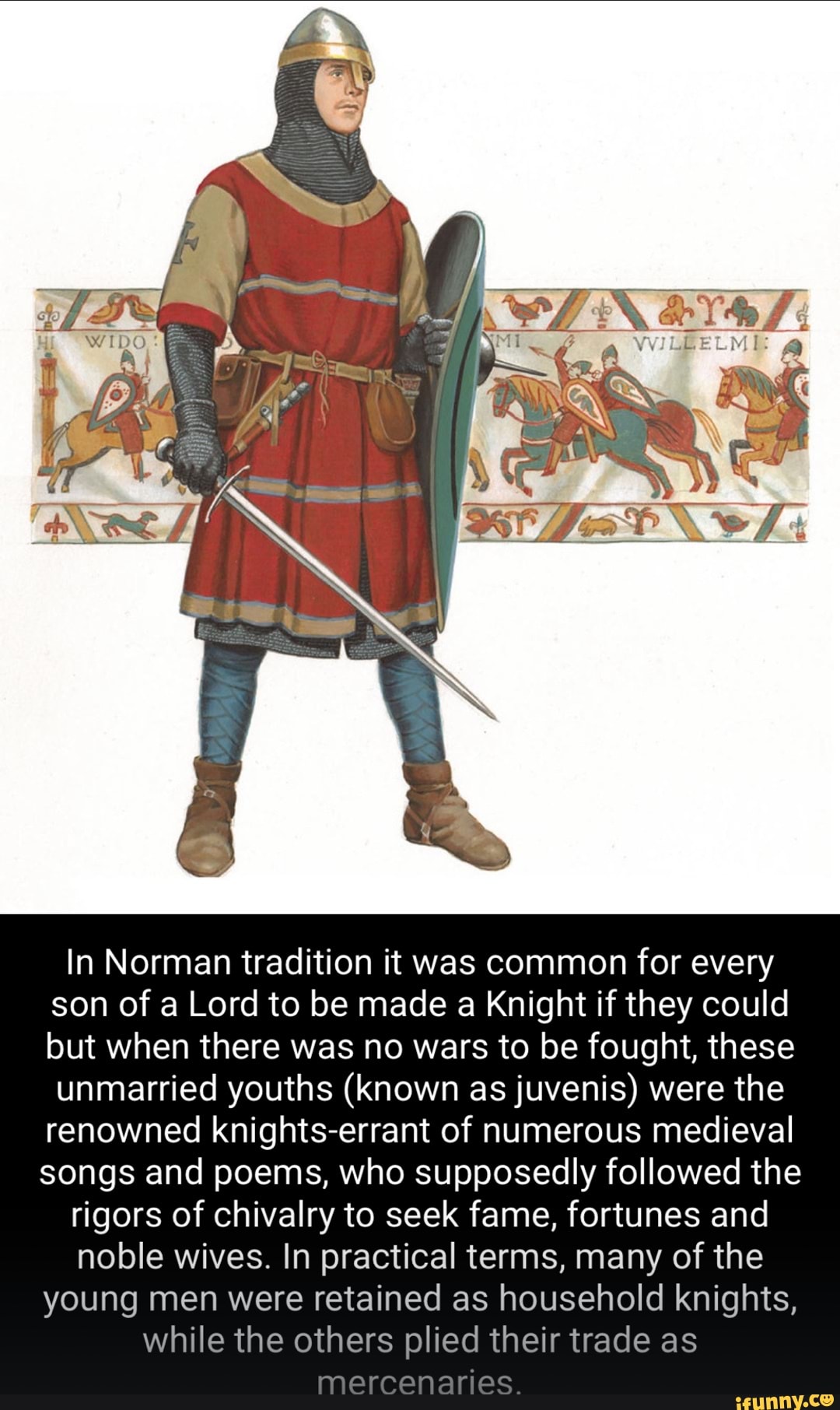 In Norman tradition it was common for every son of a Lord to be made a