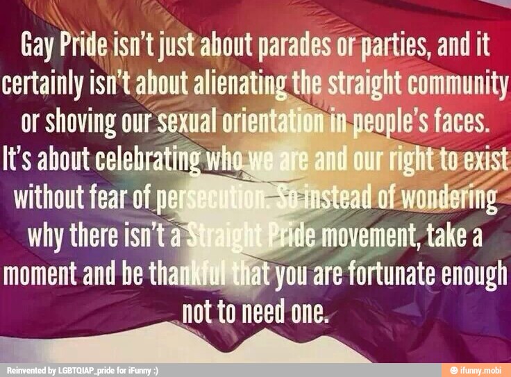 ay Pride Is 't just about parades or parties, and it