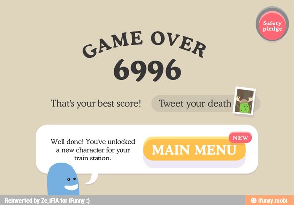 That's your best score! Tweet your death
