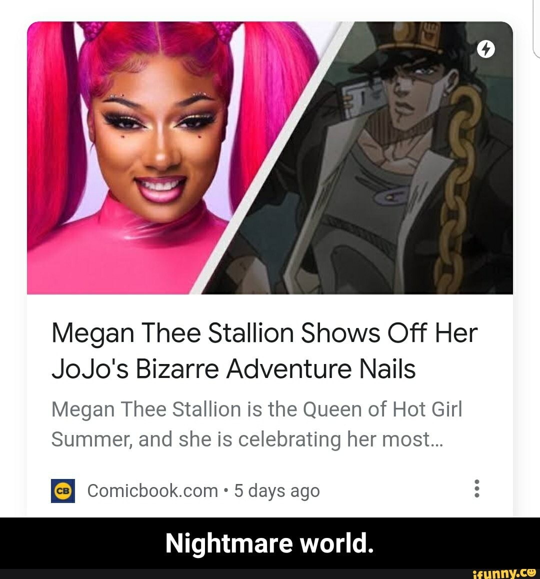 Megan Thee Stallion Approves of The Internet's JoJo's Bizarre Adventure  Memes