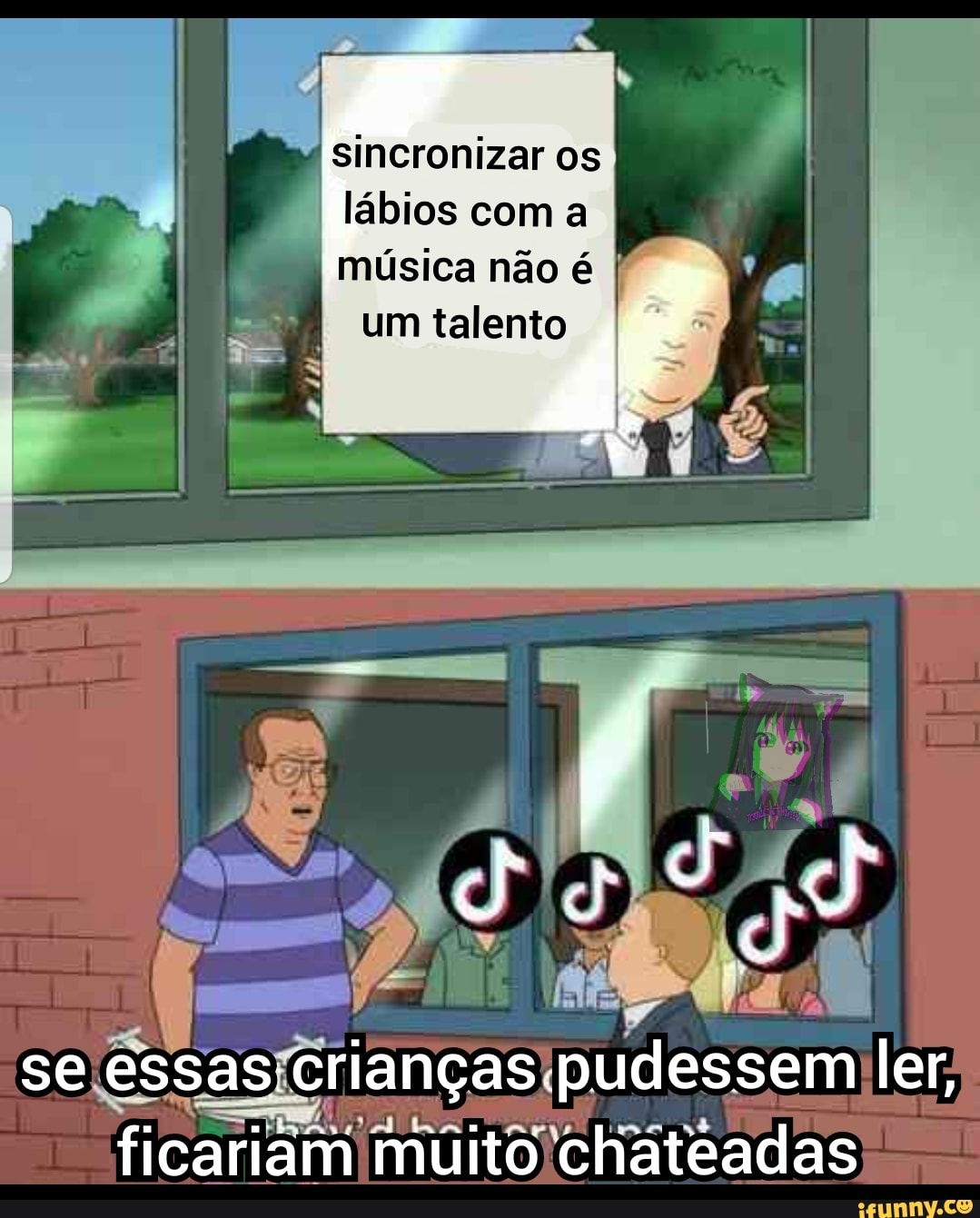 sincronizar os lábios com a música não é I No
I um talento
se pudessem ler, ficariam muito chateadas ficariam