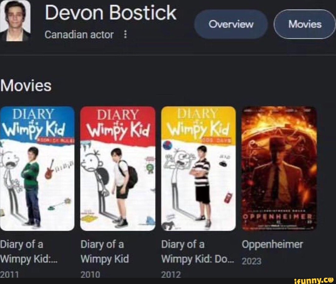 Devon Bostick Overview Movies I Canadian actor Movies DIARY Diary of a