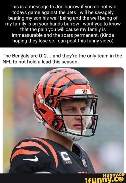 Joe Burrow still has not won a football game without his appendix. :  r/nflmemes