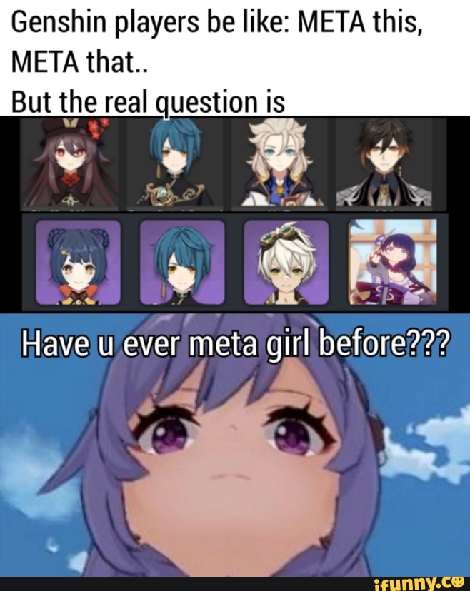Genshin players be like META this, META that.. But the real question