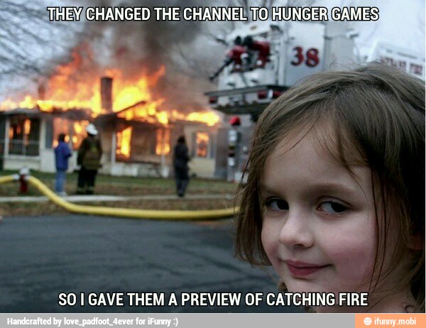 SO I GAVE THEM A PREVIEW OF CATCHING' FIRE