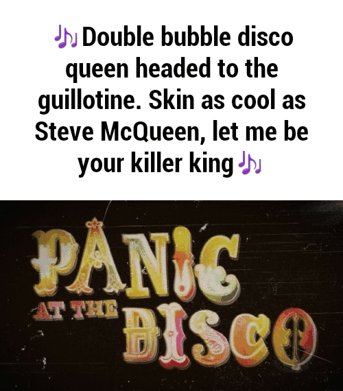 JM Double bubble disco queen headed to the guillotine. Skin as cool as
