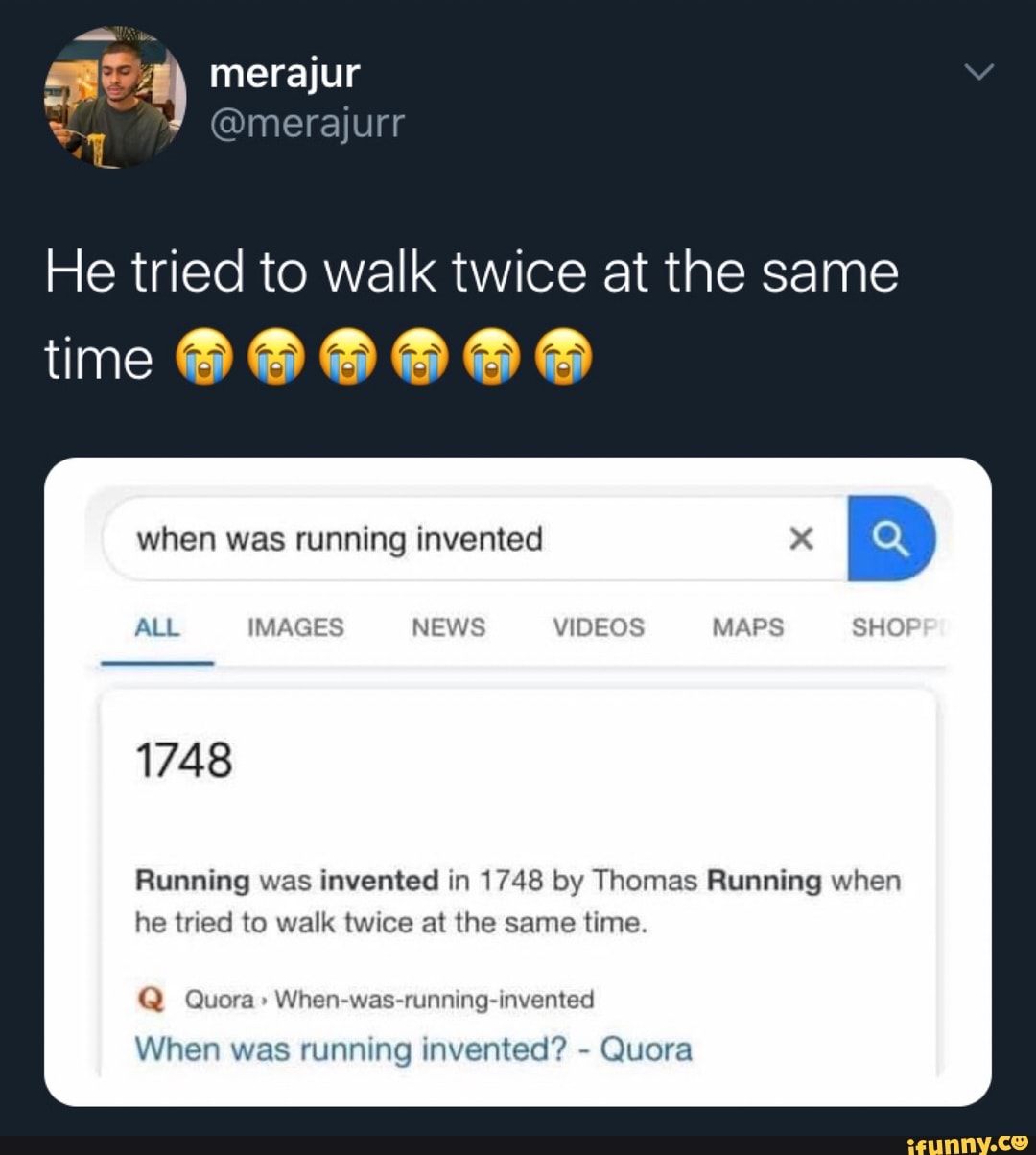 He tried to walk twice at the same tine OO6064 when was running