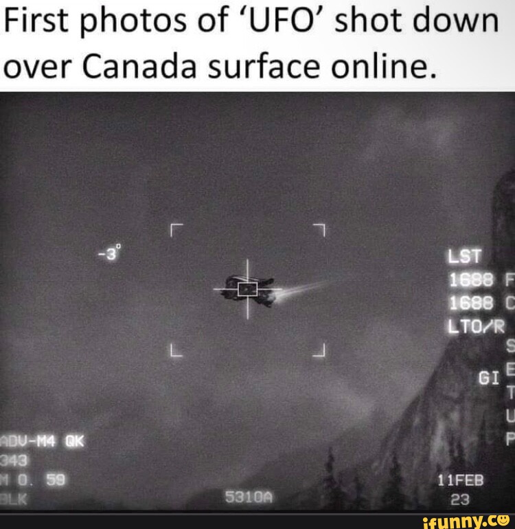 First Photos Of 'UFO' Shot Down Over Canada Surface Online. Ad LOT ...