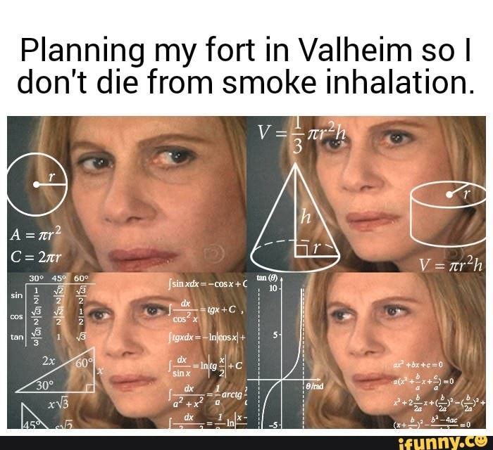 Planning my fort in Valheim so I don't die from smoke inhalation. tan