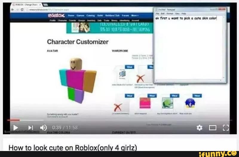 How To Look Cute On Roblox Onlv 4 Uirlz Ifunny