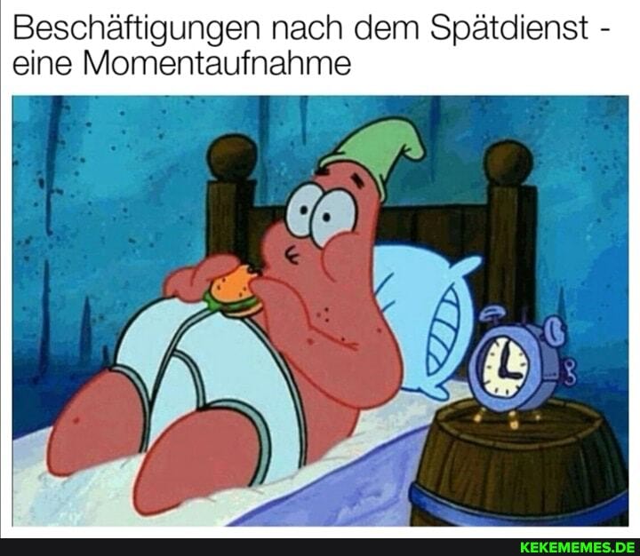 Beschäftigungen nach dem Spätdienst - eine Momentaufnahme