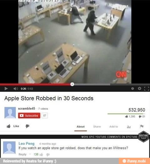 Apple Store Robbed in 30 Seconds
serambleds 7