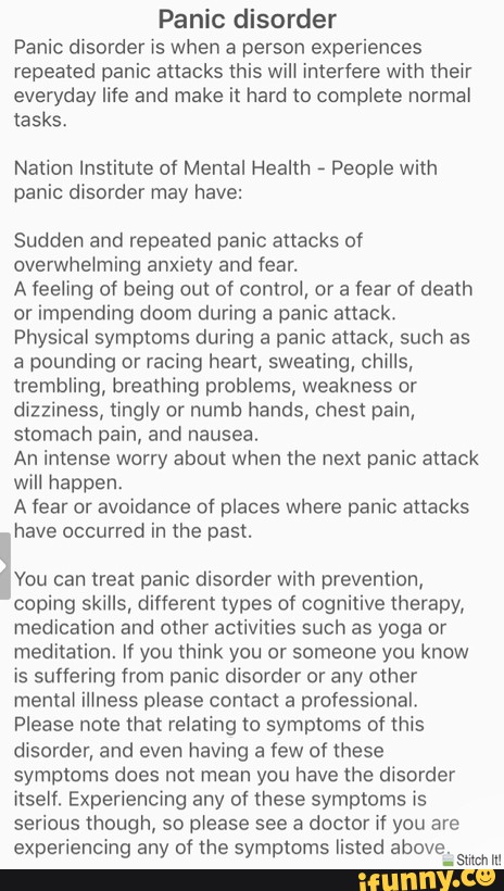 Essay On Panic Disorder - Words | Help Me