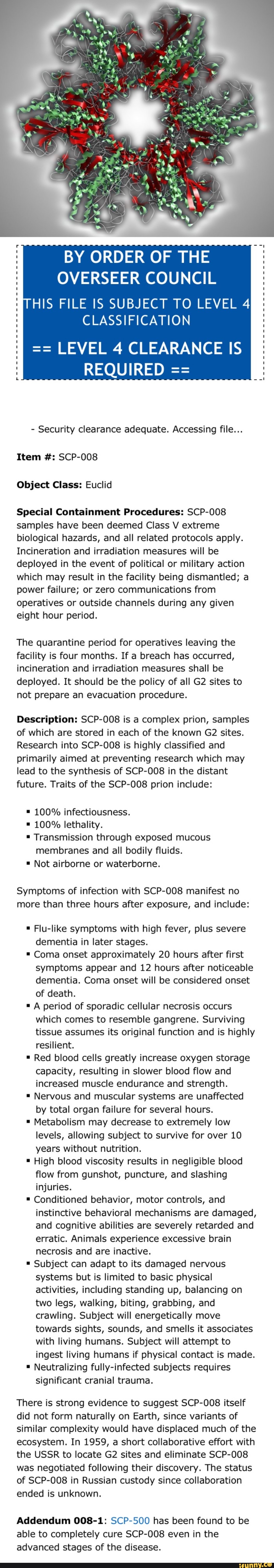 BY ORDER OF THE OVERSEER COUNCIL HIS FILE IS SUBJECT TO LEVEL 4