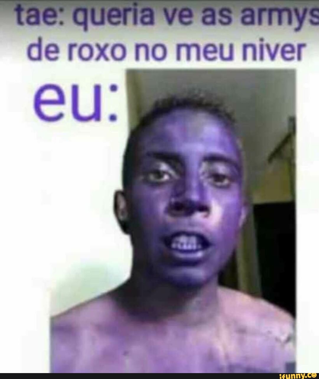 de roxo no meu niver