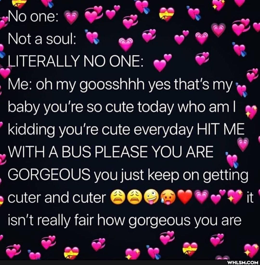 soul:
LITERALLY NO ONE:
Me: oh my goosshhh yes that's my baby you're so cute today who am I kidding you're cute everyday HIT ME WITH A BUS PLEASE YOU ARE GORGEOUS you just keep on getting cuter and cuter BOOBY it
isn't really fair how gorgeous you are
"No one:
WV