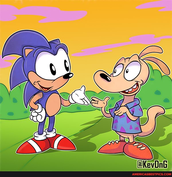 fanart, childhood, cartoons, sonic_the_hedgehog, rockos_modern_life