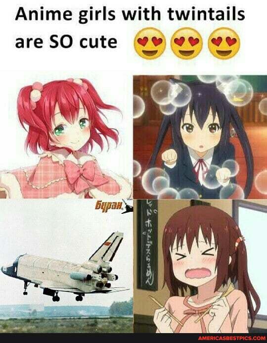 Anime girls with twintails are SO cute ww ww ww