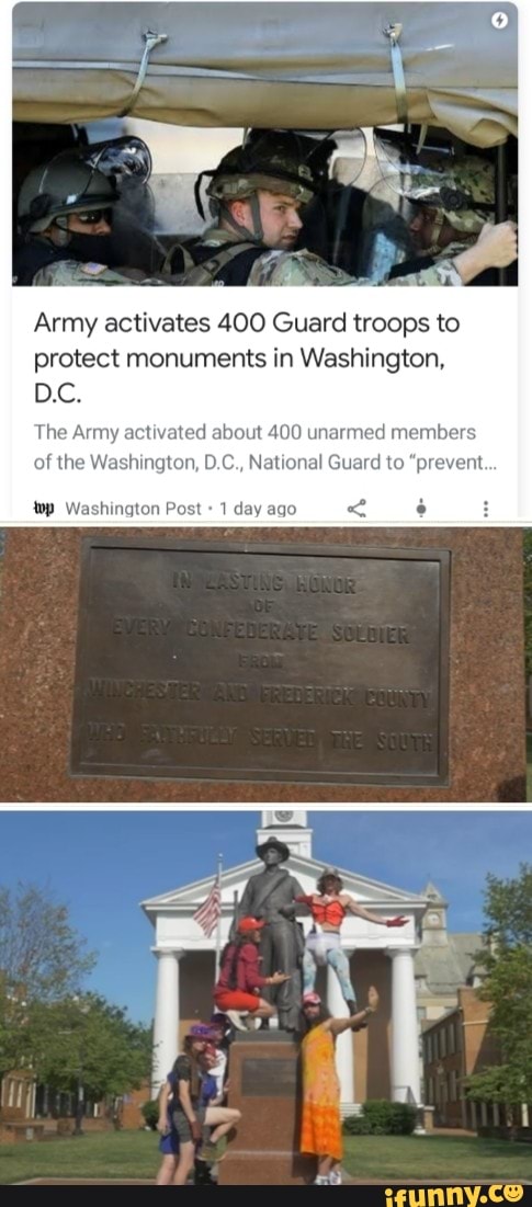 Army Activates 400 Guard Troops To Protect Monuments In Washington, The ...