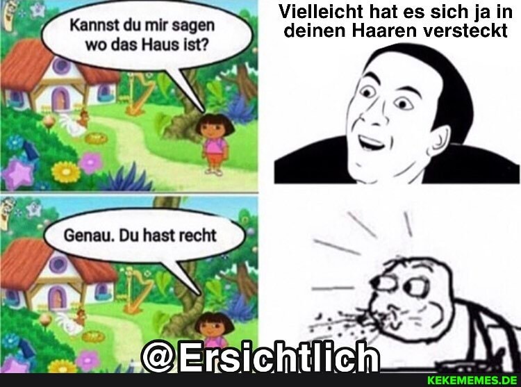 Vielleicht hat es sich ja in sagen deinen Haaren versteckt
Kannst du mir sagen wo das Haus ist?