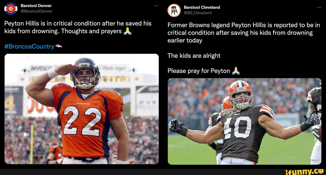 Peyton Hillis In Critical Condition After Rescuing Kids From Drowning