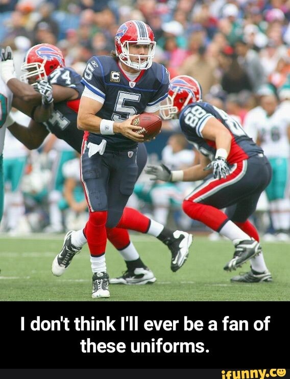 don't think I'll ever be a fan of these uniforms. - I don't think I'll ever be a fan of these uniforms.