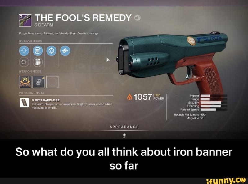 So what do you all think about iron banner
so far - So what do you all think about iron banner so far