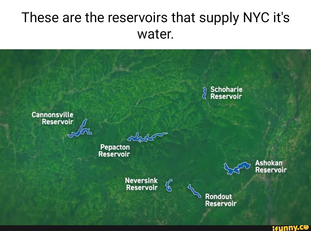 These are the reservoirs that supply NYC it's water. Schoharie