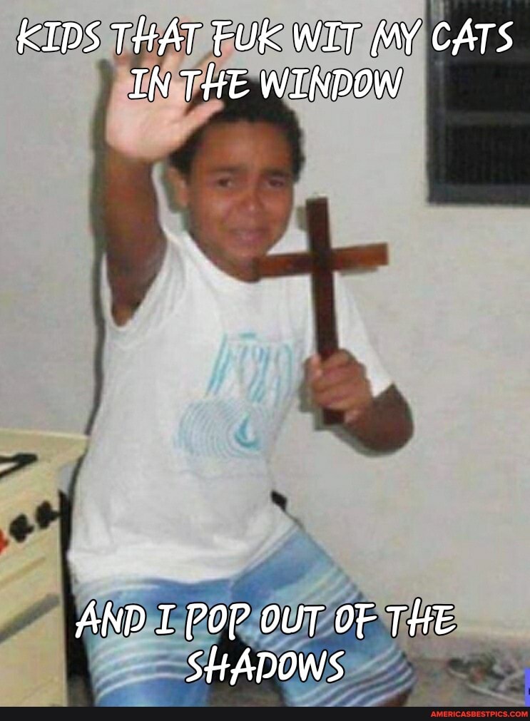 KIDS THAT FUK WIT MY CATS IN THE WINDOW
AND I POP OUT OF THE SHADOWS