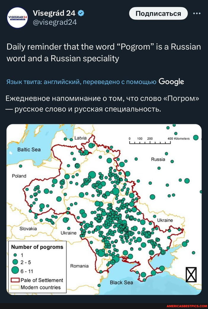 Visegrad 24 Daily reminder that the word "Pogrom" is a Russian word and ...