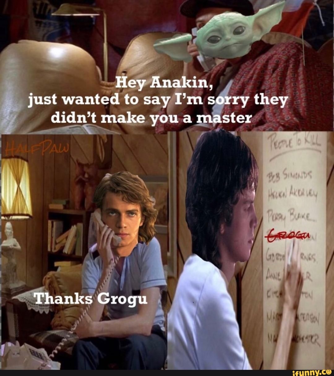 Hey in, just wanted to say I'm sorry they didn't make you a master ...