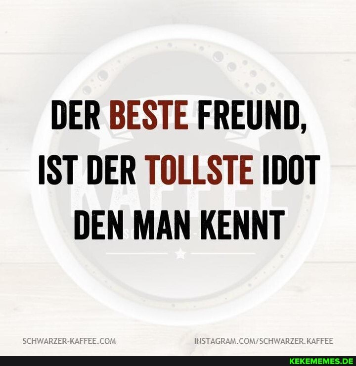 DER BESTE FREUND,
IST DER TOLLSTE IDOT DEN MAN KENNT