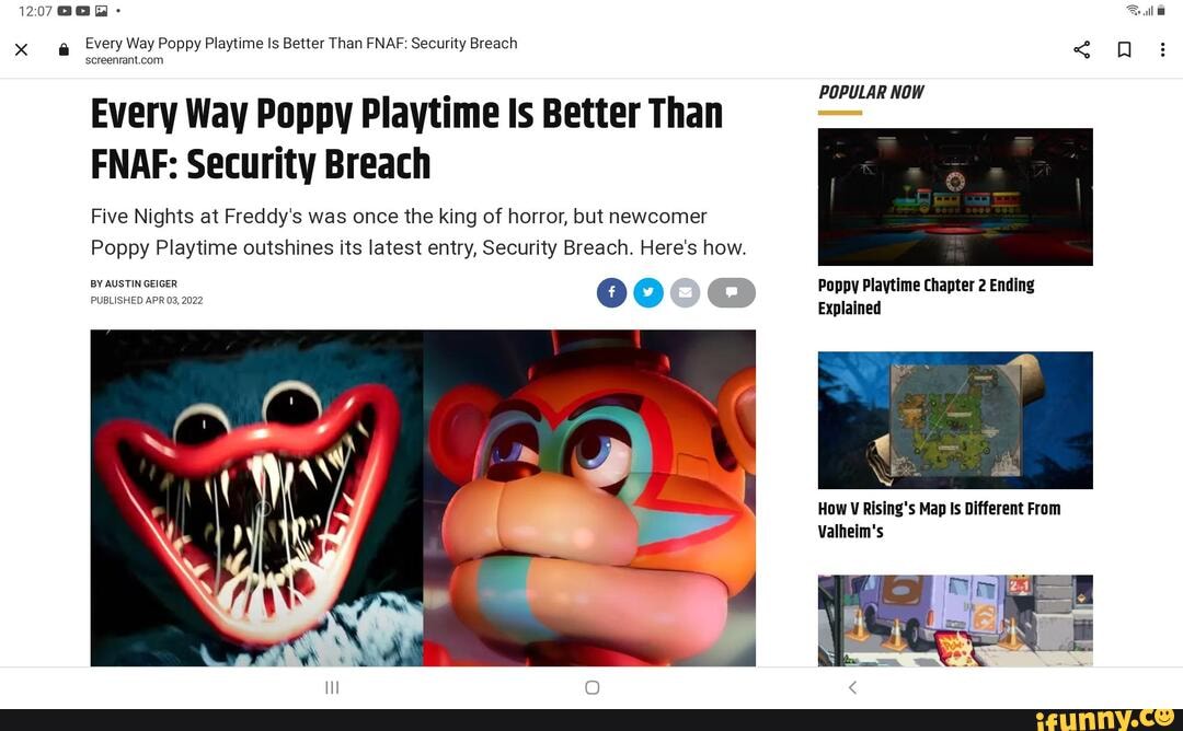 Every Way Poppy Playtime Is Better Than FNAF: Security Breach