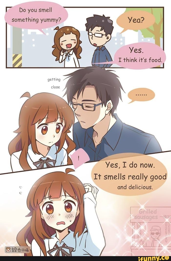 Do you smell something yummy? Yea?
Yes.
think it's food.
Yes, I do now.
It smells really good and delicious.