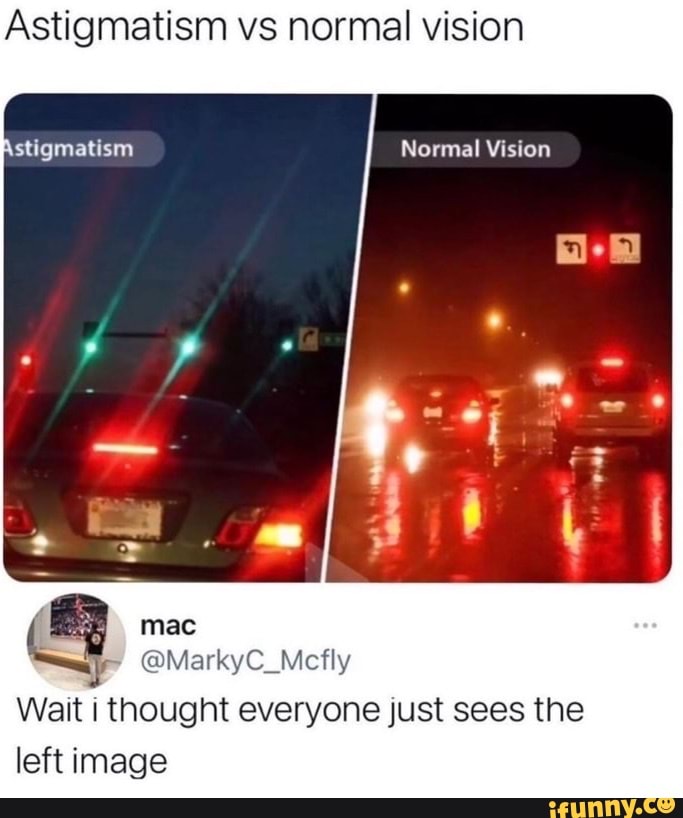Astigmatism vs normal vision Normal Vision MarkyC_Mcfly Wait i thought