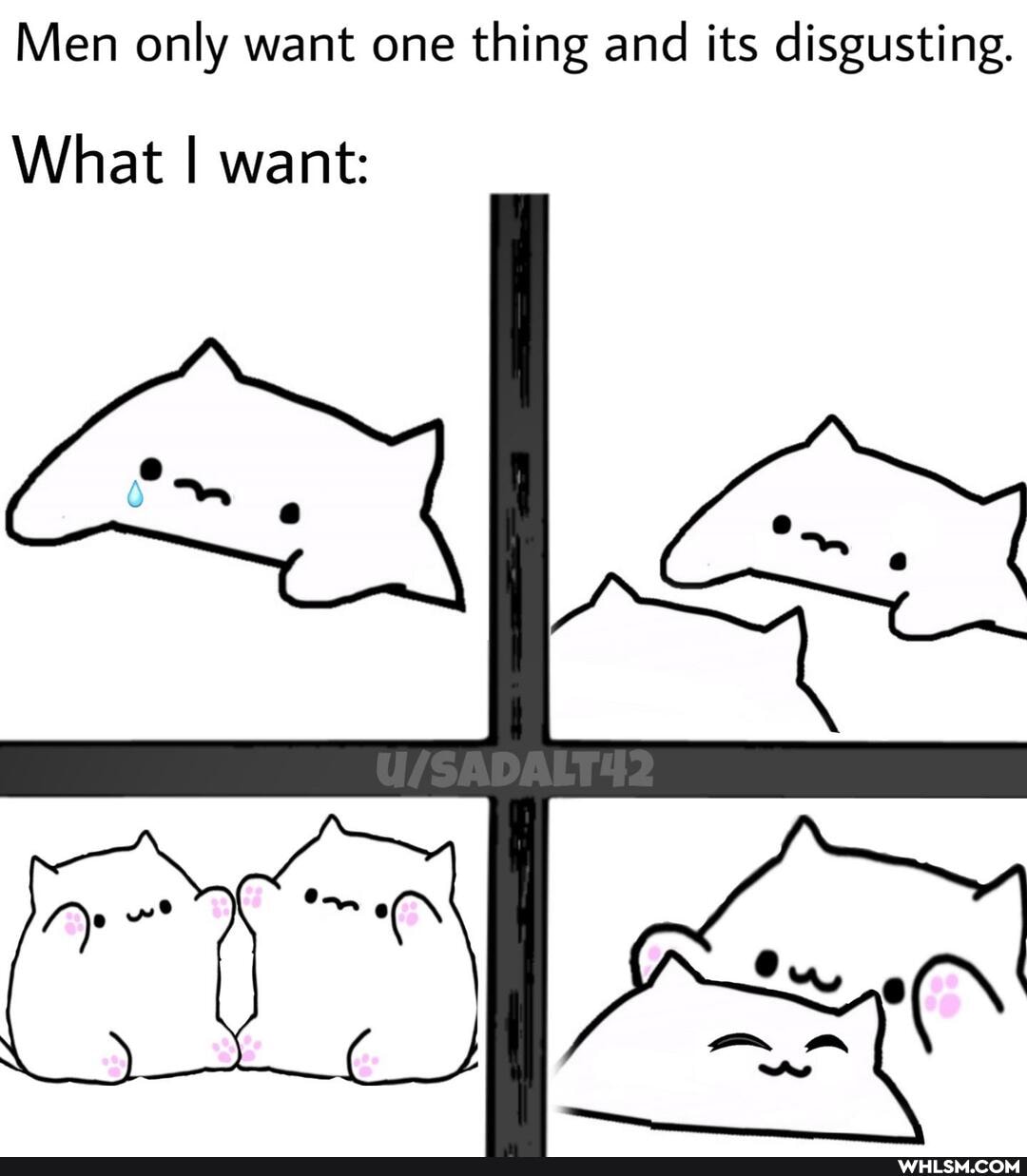 Men only want one thing and its disgusting.
What I want:
