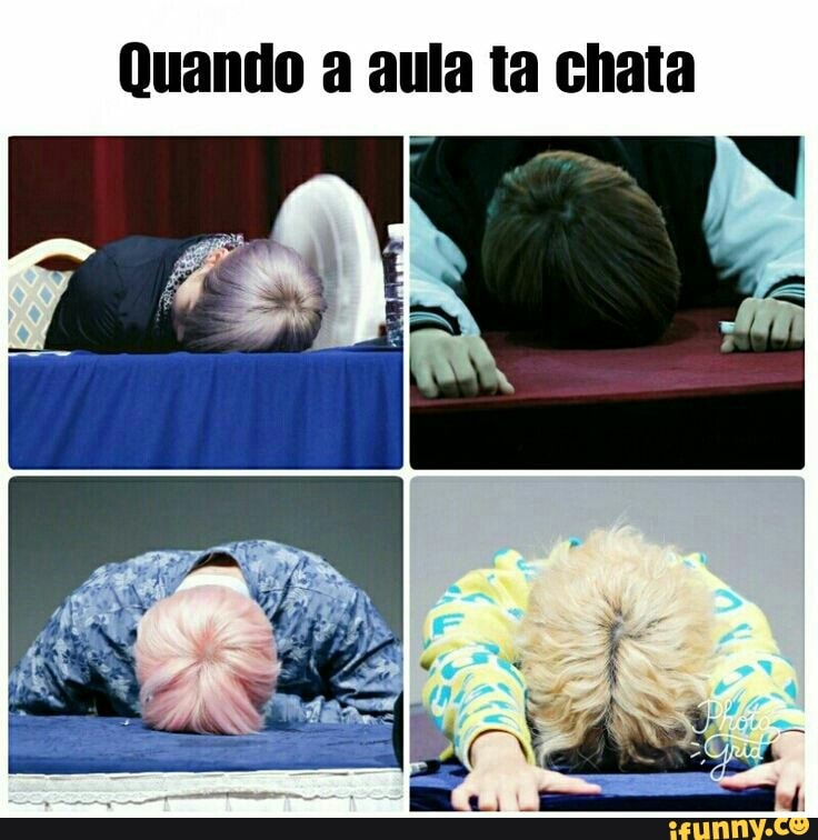 Quando a aula ta chata