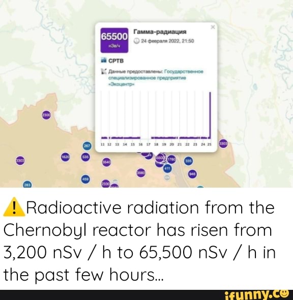 Ea Ga Radioactive radiation from the Chernobyl reactor has risen from