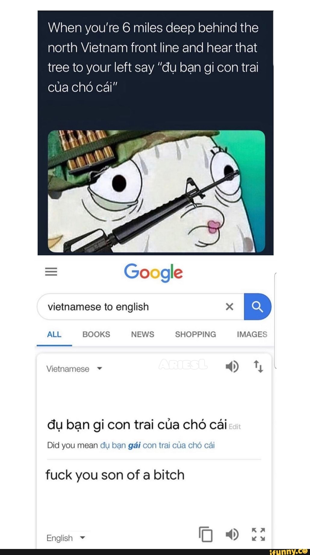 When you're 6 miles deep behind the north Vietnam front line and hear