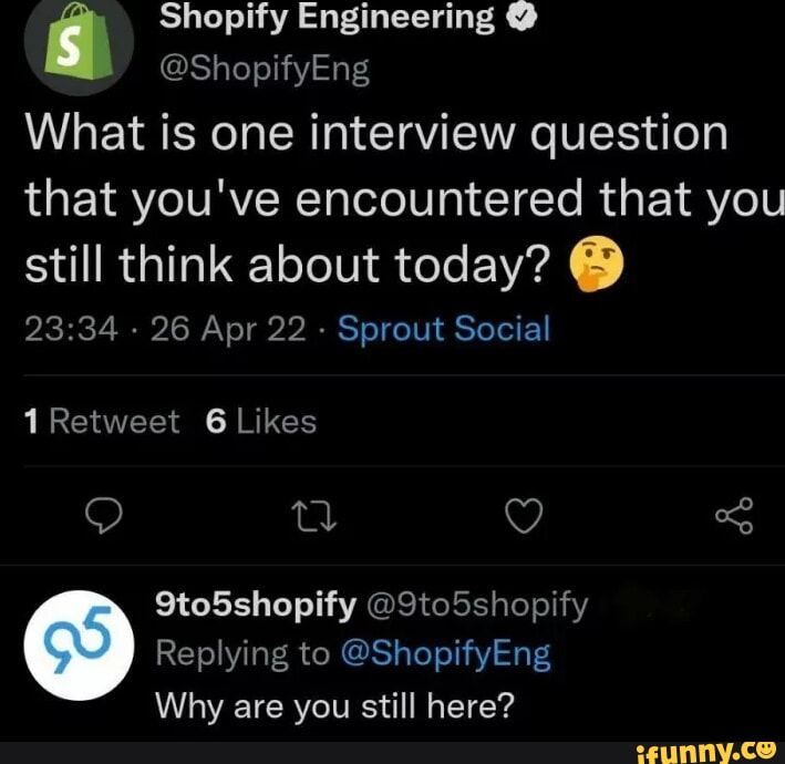 ShopifyEng What is one interview question that you've encountered that