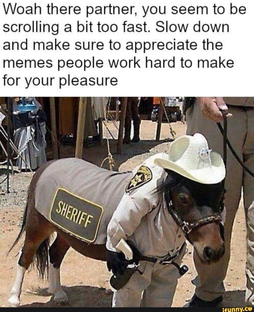 Woah there partner, you seem to be scrolling a bit too fast. Slow down