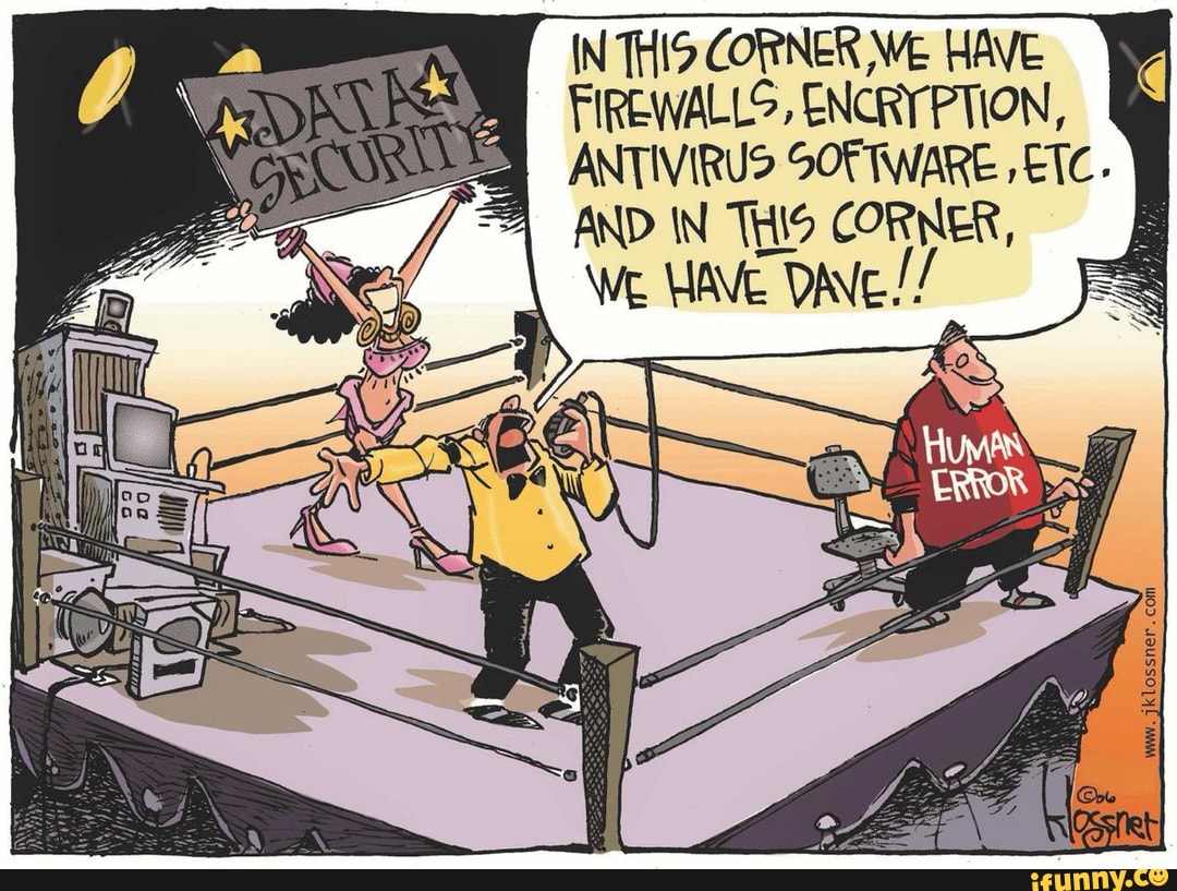 IN THIS CORNER We HAVE FIREWALLS, ENCRYPTION, ANTIVIRUS SOFTWARE , ETC