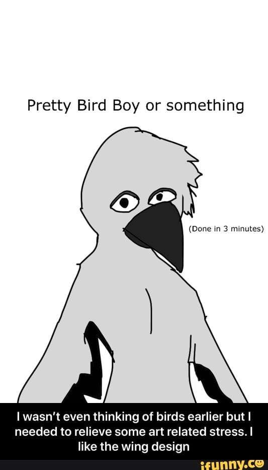 Pretty Bird Boy or something
(Done in 3 minutes)
I wasn't even thinking of birds earlier but I needed to relieve some art related stress. I like the wing design - I wasn’t even thinking of birds earlier but I needed to relieve some art related stress. I like the wing design