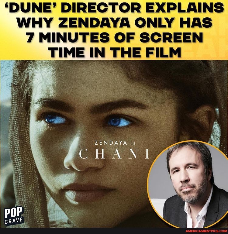 'DUNE' DIRECTOR EXPLAINS WHY ZENDAYA ONLY HAS 7 MINUTES OF SCREEN TIME