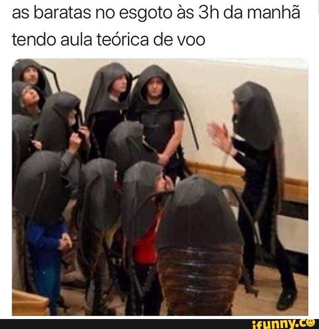 as baratas no esgoto às 3h da manhã
tendo aula teórica de voo