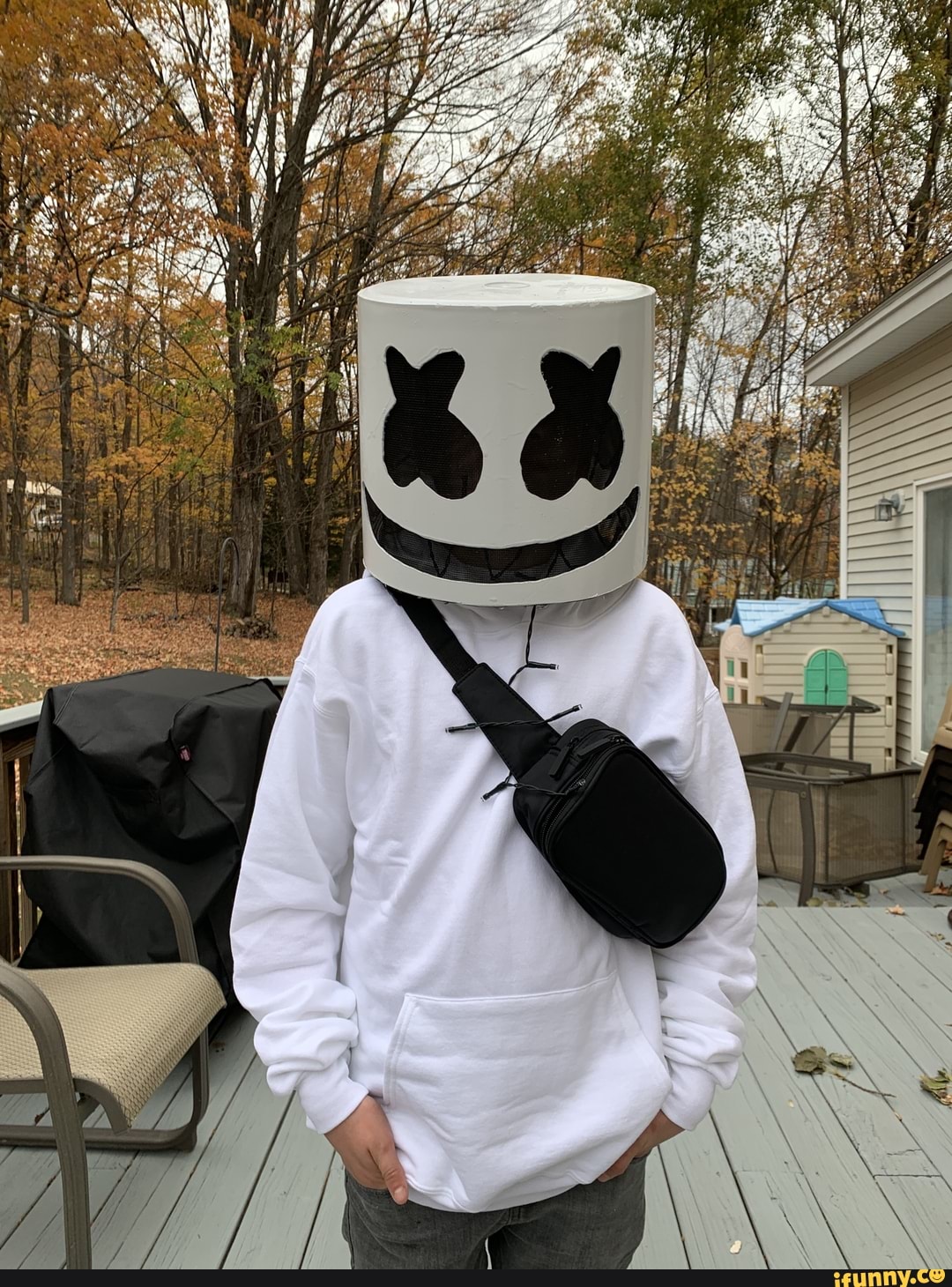 #costumecontest2019 #fortnite #marshmello #halloween - iFunny